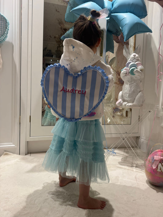 Baby blue Love heart rucksack 🩵