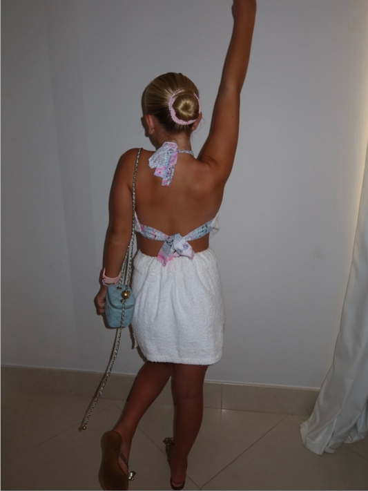 Kids Toweling backless skirt sets 💗