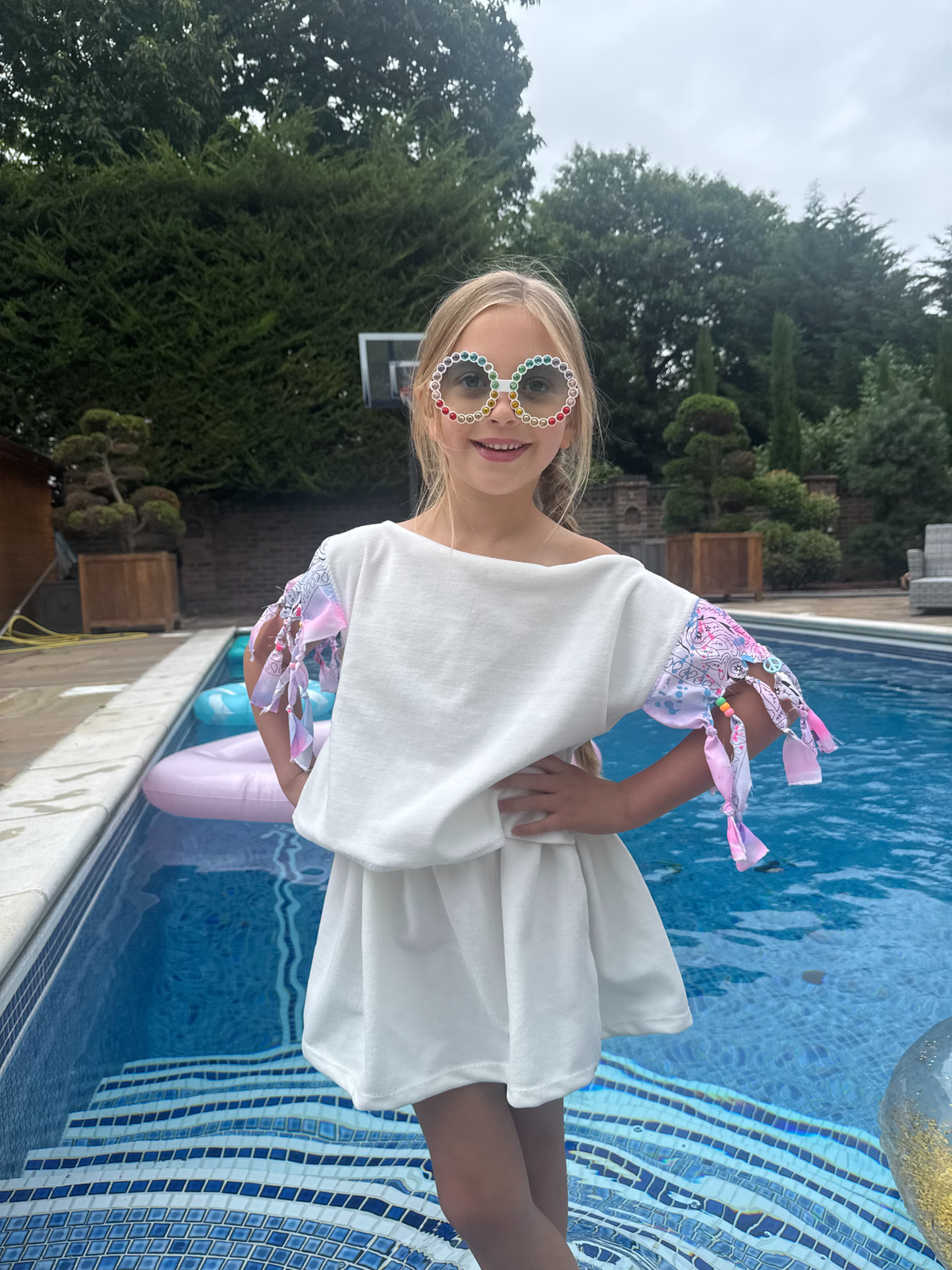 Children’s beaded bandanna set 💗