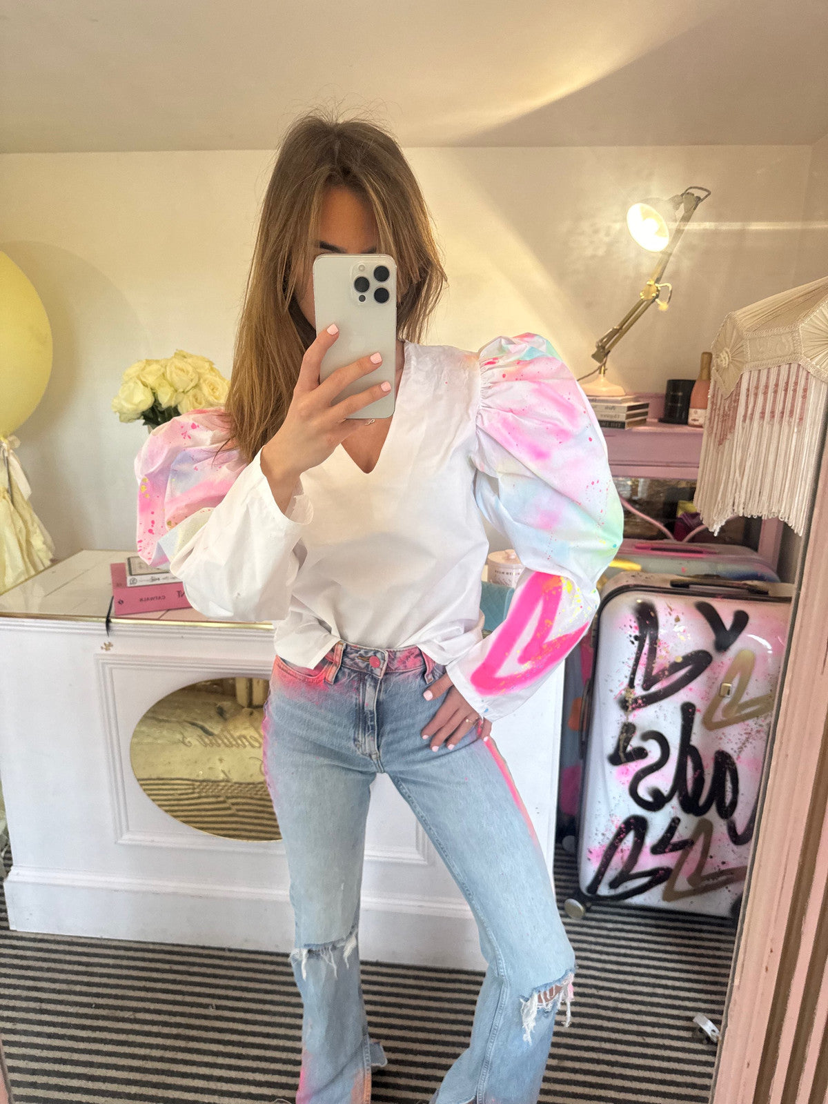 Puff shoulder skirts 🌈✨