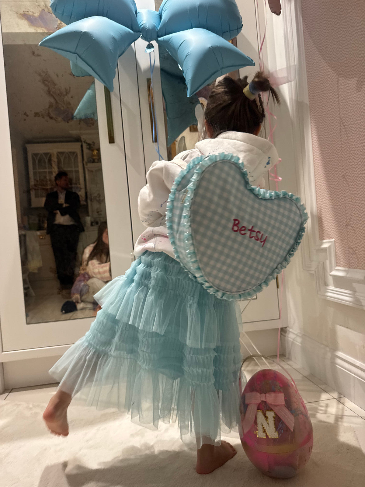 Mint Green LOVE heart rucksack 💚