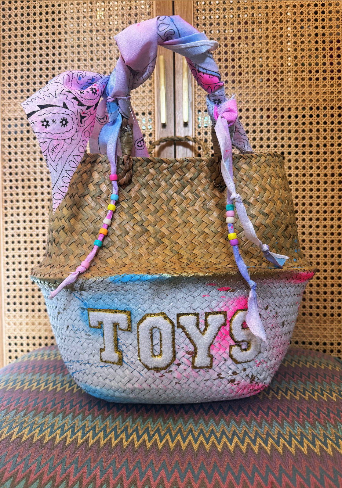 BOHO storage baskets 🩷🩵