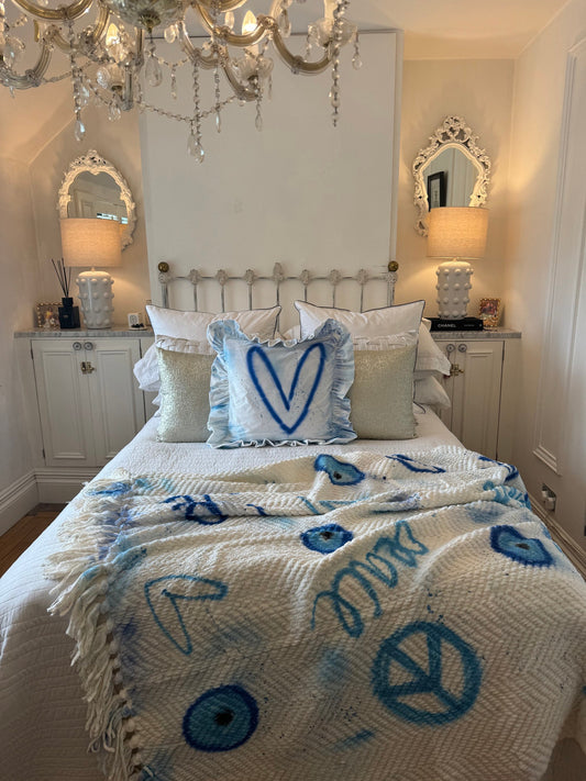Evil eye boho throw