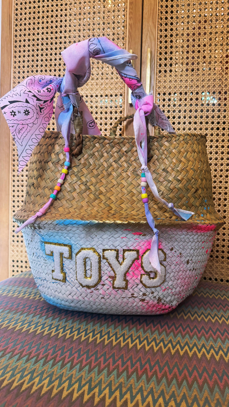BOHO storage baskets 🩷🩵