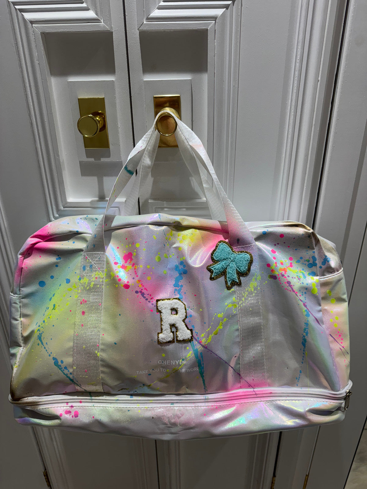 Personalised holdalls  Bags 🎀🩵 ( max 6 letters )