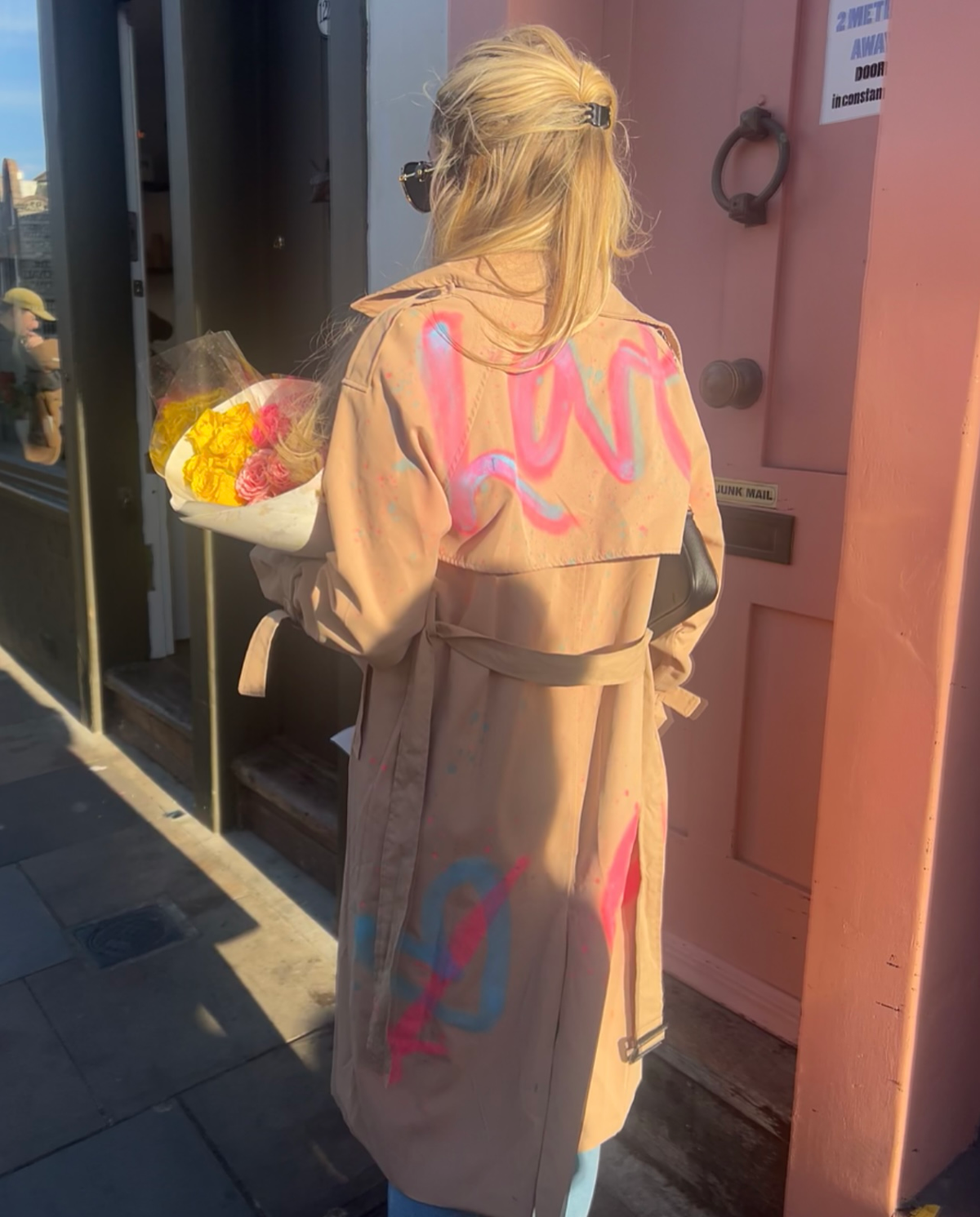 Tan trench coats