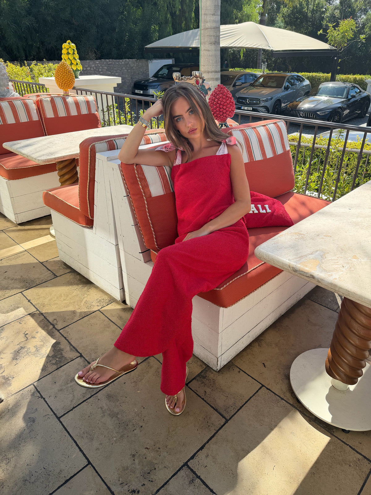 Towelling Bandanna tie up trouser set ♥️✨