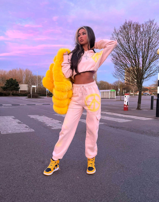 Baby pink cropped tracksuit 💘✨