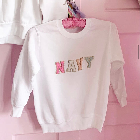 Children’s candy letter sweatshirts 💓
