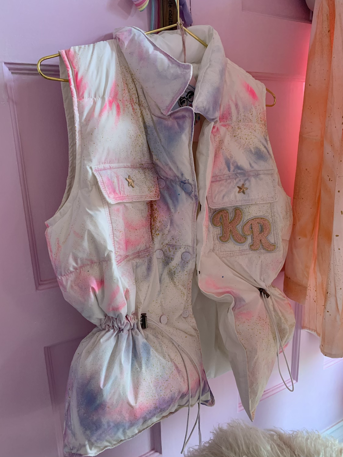 Stardust body warmer with initials